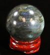 Flashy Labradorite Sphere - Great Color Play #37676-1
